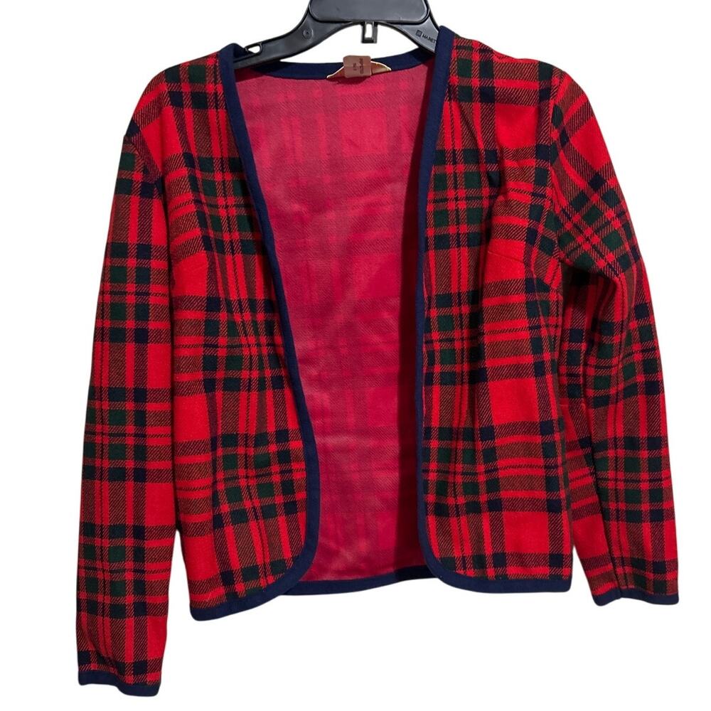 Vintage Thermo-Jac Thermojac Thermo Jac Buffalo Plaid Sweater Jacket Cardigan
